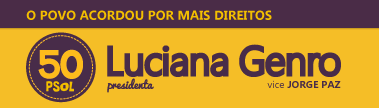 campanha. FIGURA 13 - Campanha publicitária de Marina Silva em 2014 Fonte: http://marinasilva.org.br De modo contrário, no entanto, posiciona-se a candidata em 2014 Luciana Genro.