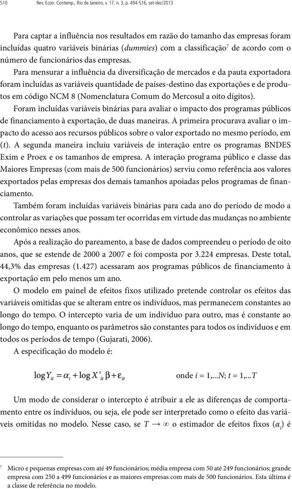 funcionários das empresas.