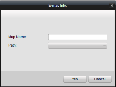 entrar na interface principal do E-map. Consulte a seguinte imagem: Nota: Apenas um mapa poderáser adicionado para cada grupo de câmaras. Passos: 1.