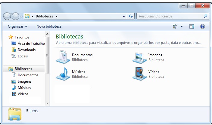 WINDOWS EXPLORER Ao abrir o Windows Explorer o novo sistema