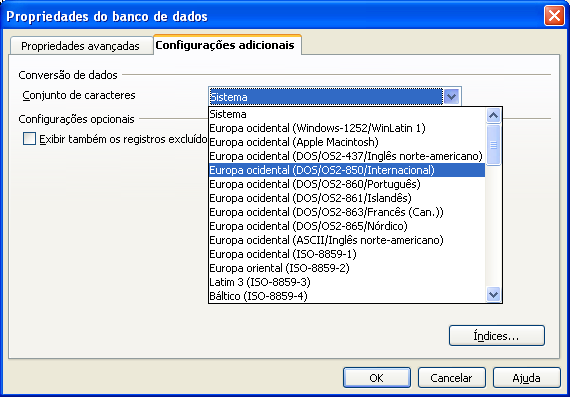 Ao final, dê OK, e salve a base de dados. Pronto, a base de dados está configurada. Vamos agora preenchê-la com os dados. 5.