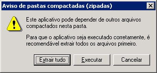 Imagem 1 Ao abrir o arquivo, serão visualizados dois arquivos, um instalador e um manual do usuário: Imagem 2 Ao executar a aplicação de instalação pelo próprio compactador