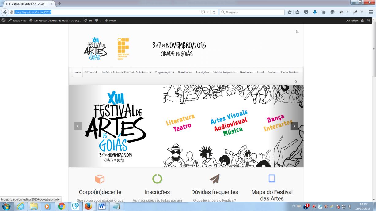 Exemplo de evento antigo http://blogs.ifg.edu.