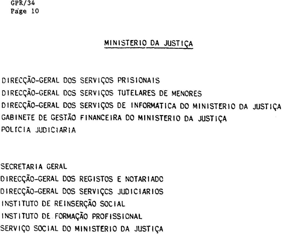 MINISTERIO DA JUSTIÇA POLICIA JUDICIARIA DIRECÇÀO-GERAL DOS REGISTOS E NOTARIADO DIRECÇÀO-GERAL DOS SERVIÇCS