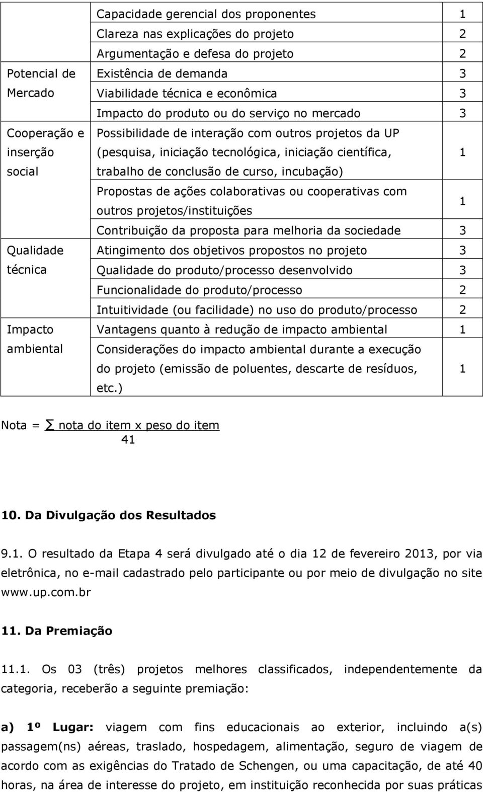 iniciação científica, 1 trabalho de conclusão de curso, incubação) Propostas de ações colaborativas ou cooperativas com outros projetos/instituições 1 Contribuição da proposta para melhoria da