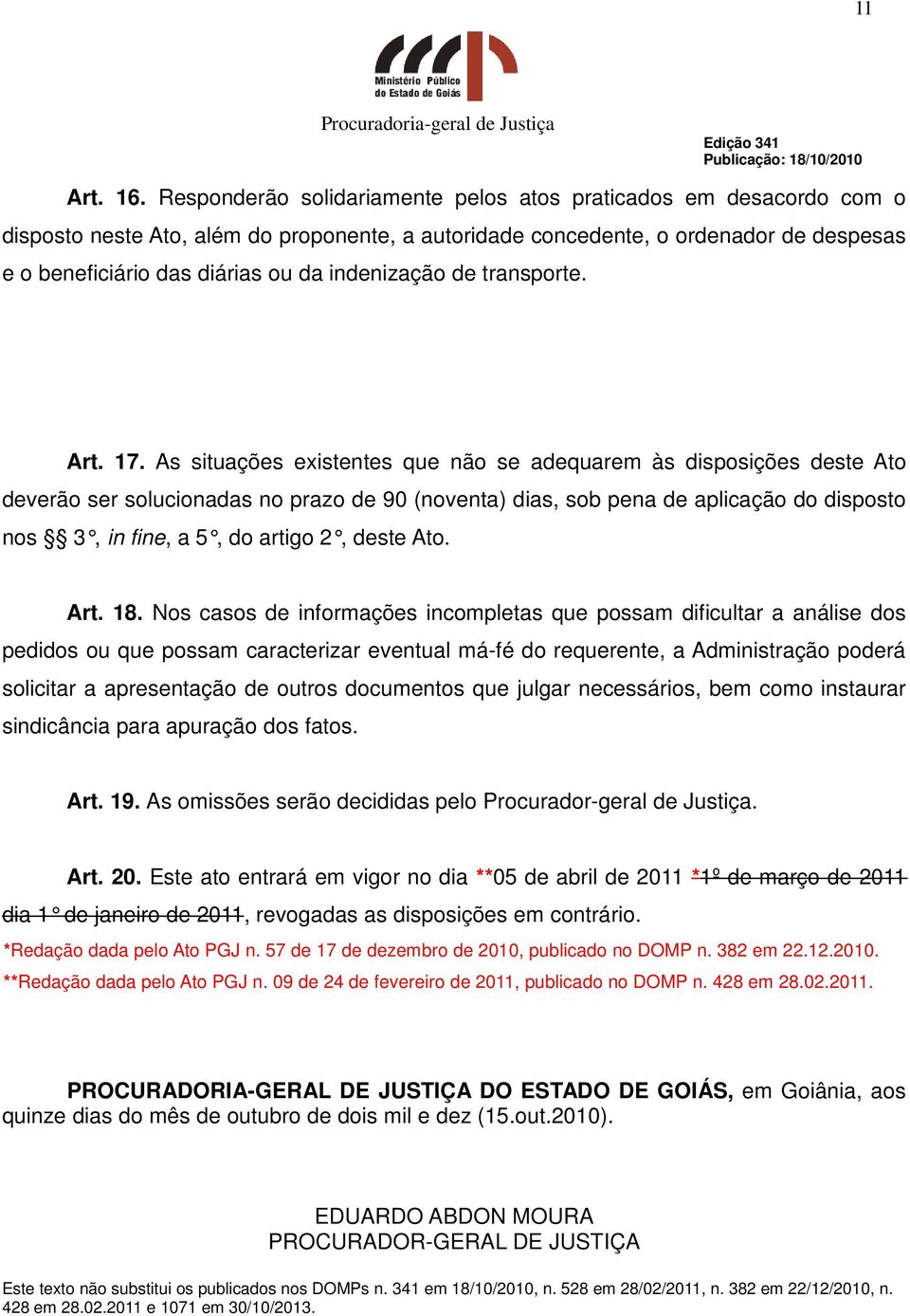 indenização de transporte. Art. 17.