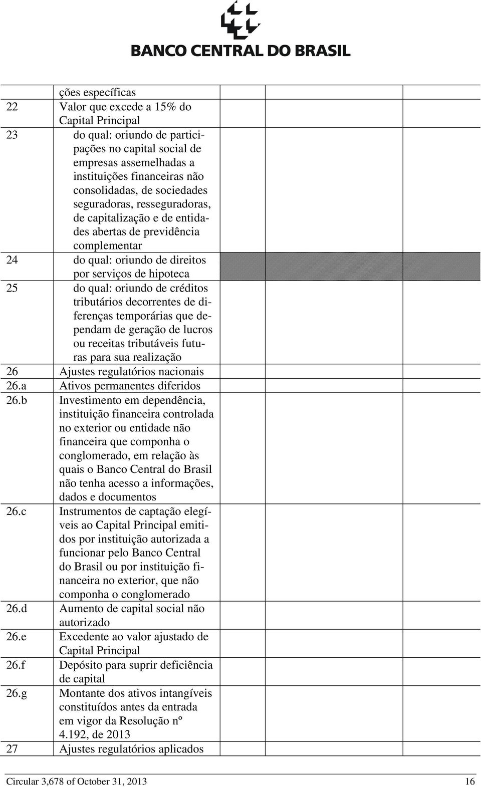 tributários decorrentes de diferenças temporárias que dependam de geração de lucros ou receitas tributáveis futuras para sua realização 26 Ajustes regulatórios nacionais 26.