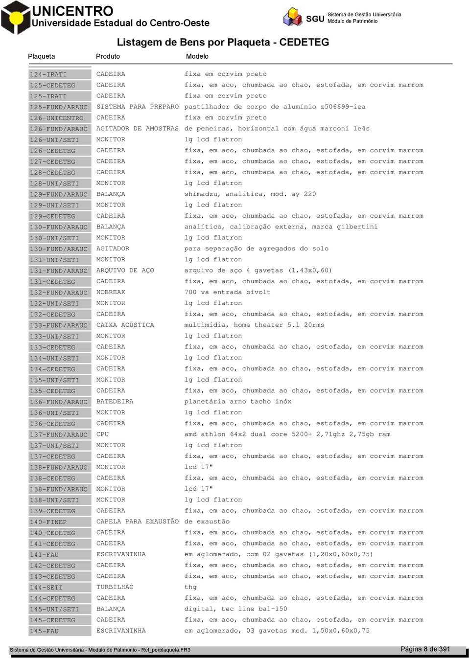 fixa, em aco, chumbada ao chao, estofada, em corvim marrom 127-CEDETEG fixa, em aco, chumbada ao chao, estofada, em corvim marrom 128-CEDETEG fixa, em aco, chumbada ao chao, estofada, em corvim