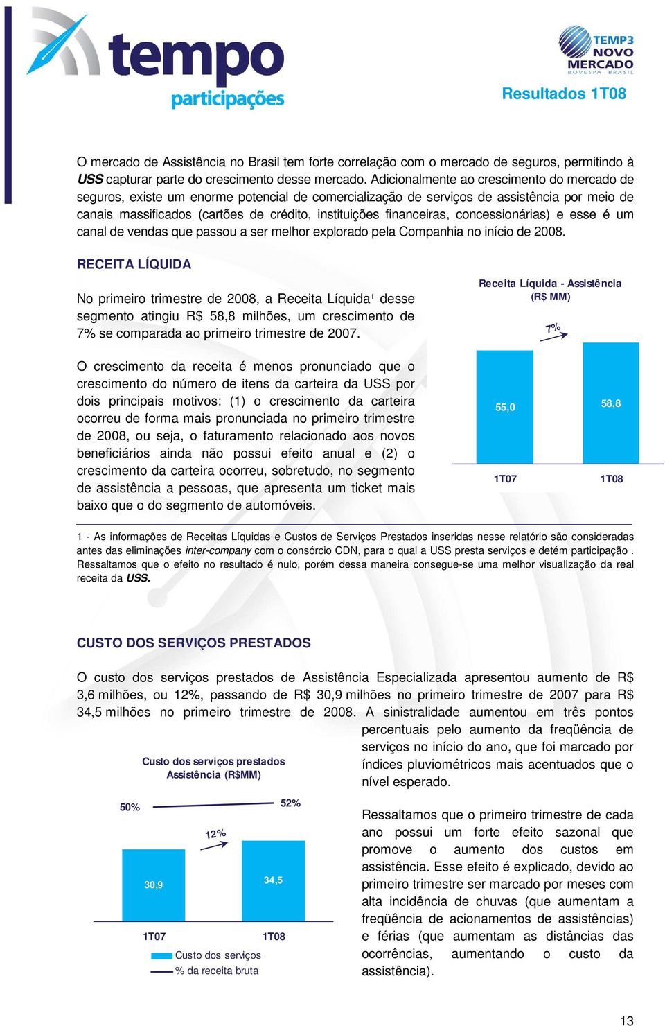 financeiras, concessionárias) e esse é um canal de vendas que passou a ser melhor explorado pela Companhia no início de 2008.