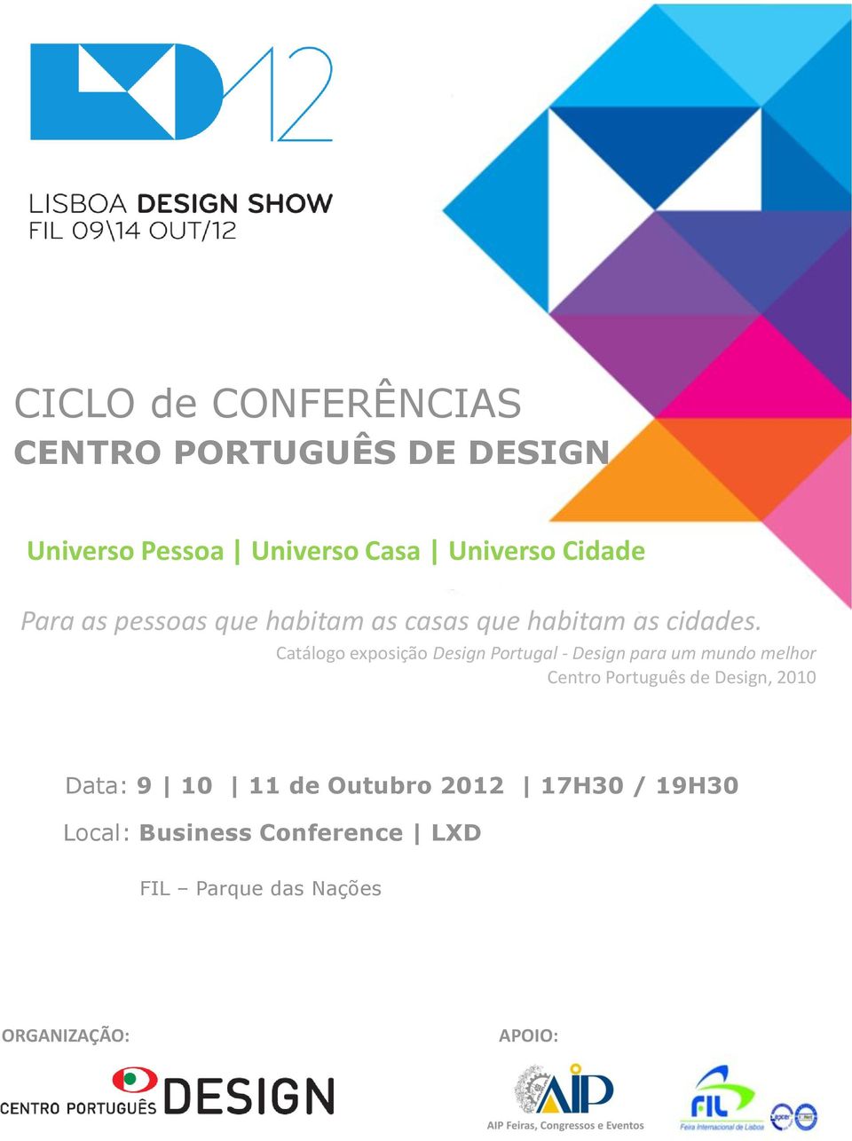 Catálogo exposição Design Portugal - Design para um mundo melhor Centro Português de Design,