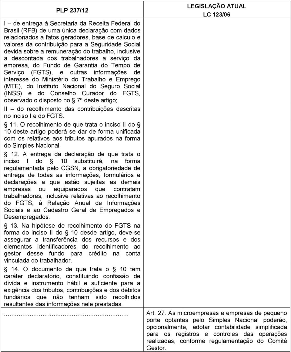 informações de interesse do Ministério do Trabalho e Emprego (MTE), do Instituto Nacional do Seguro Social (INSS) e do Conselho Curador do FGTS, observado o disposto no 7º deste artigo; II do