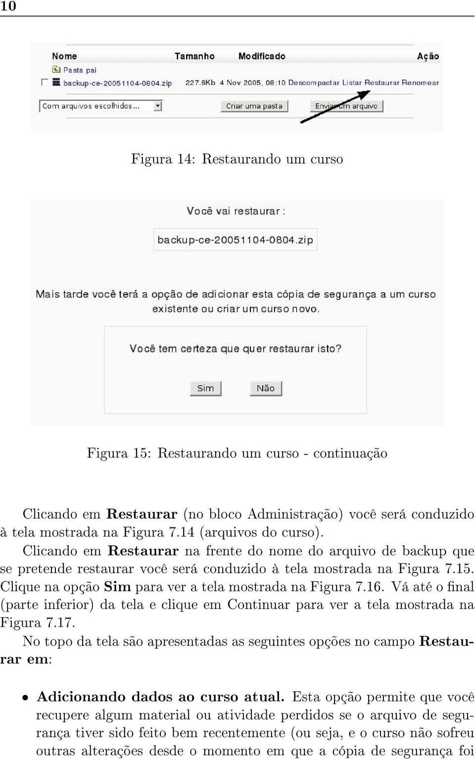 Vá até o nal (parte inferior) da tela e clique em Continuar para ver a tela mostrada na Figura 7.17.