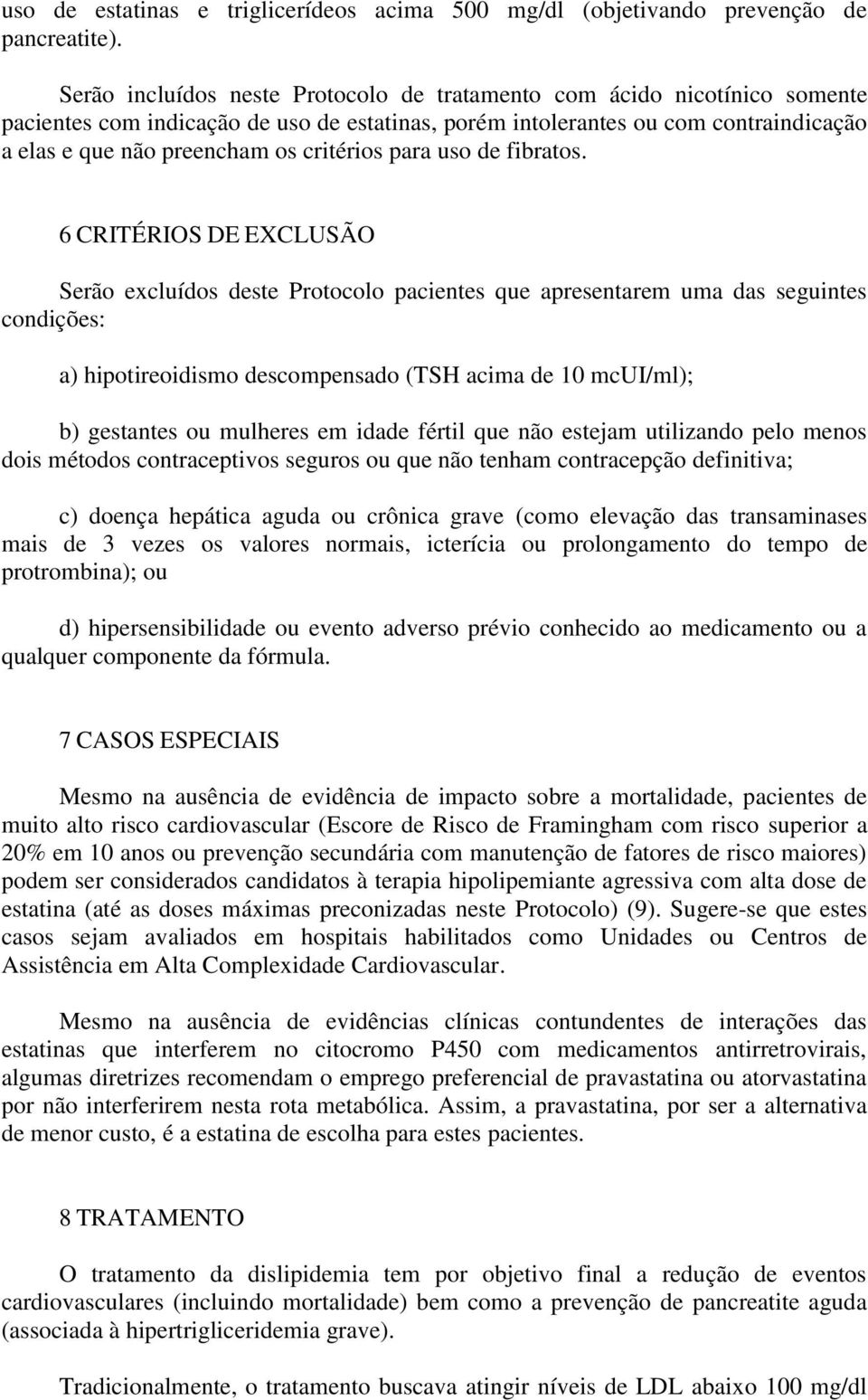 critérios para uso de fibratos.