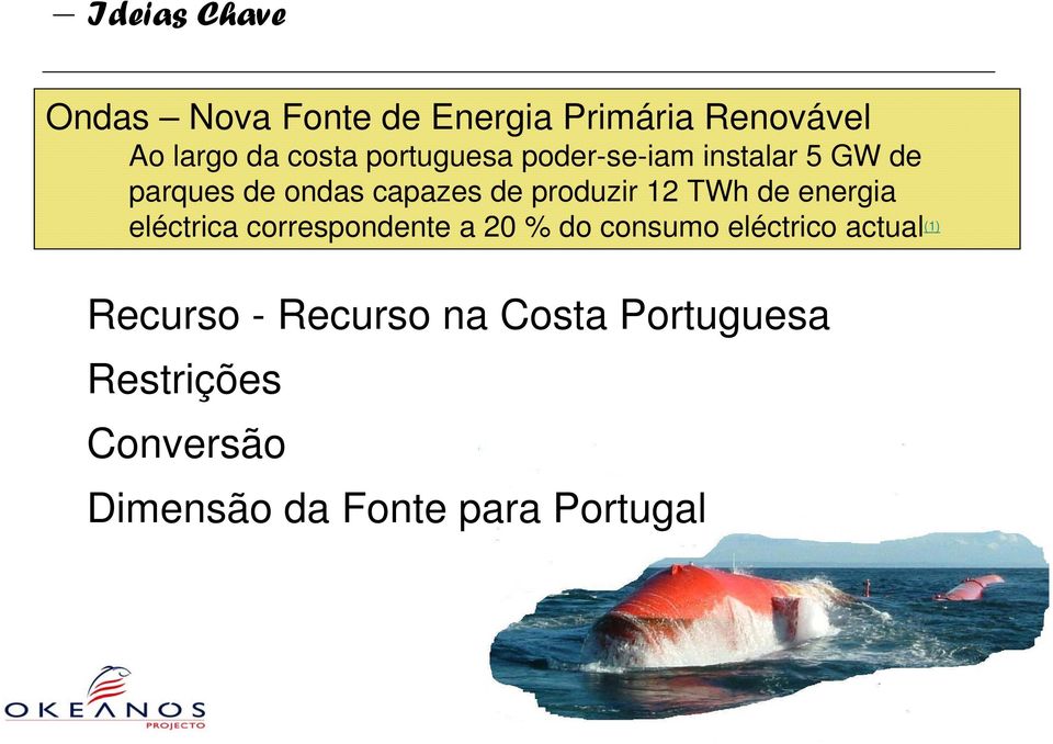 TWh de energia eléctrica correspondente a 20 % do consumo eléctrico actual (1)