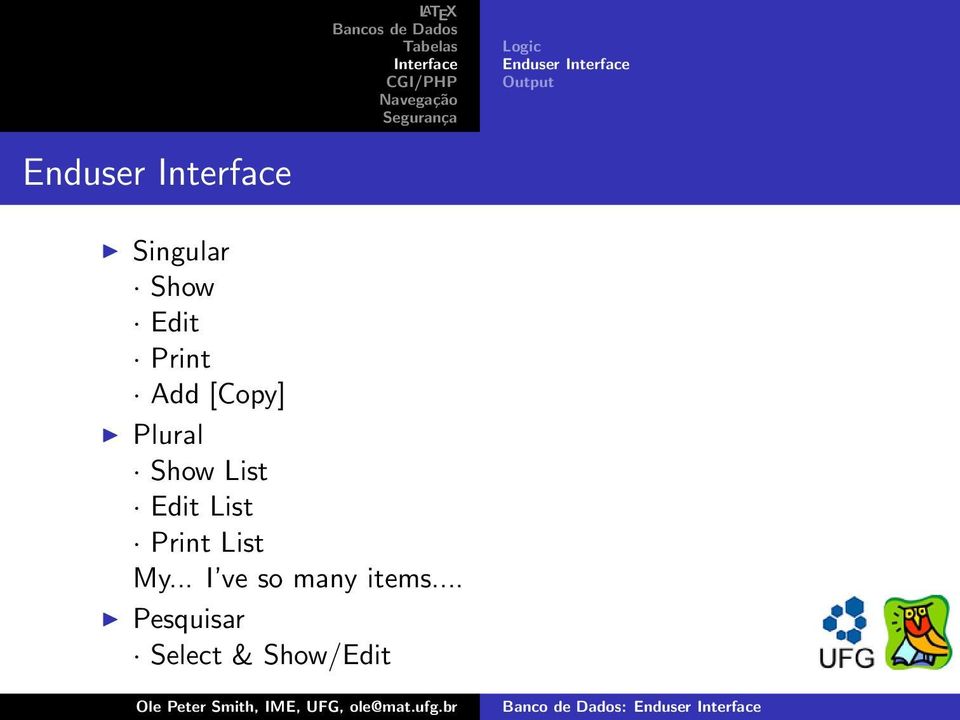 Plural Show List Edit List Print List My.