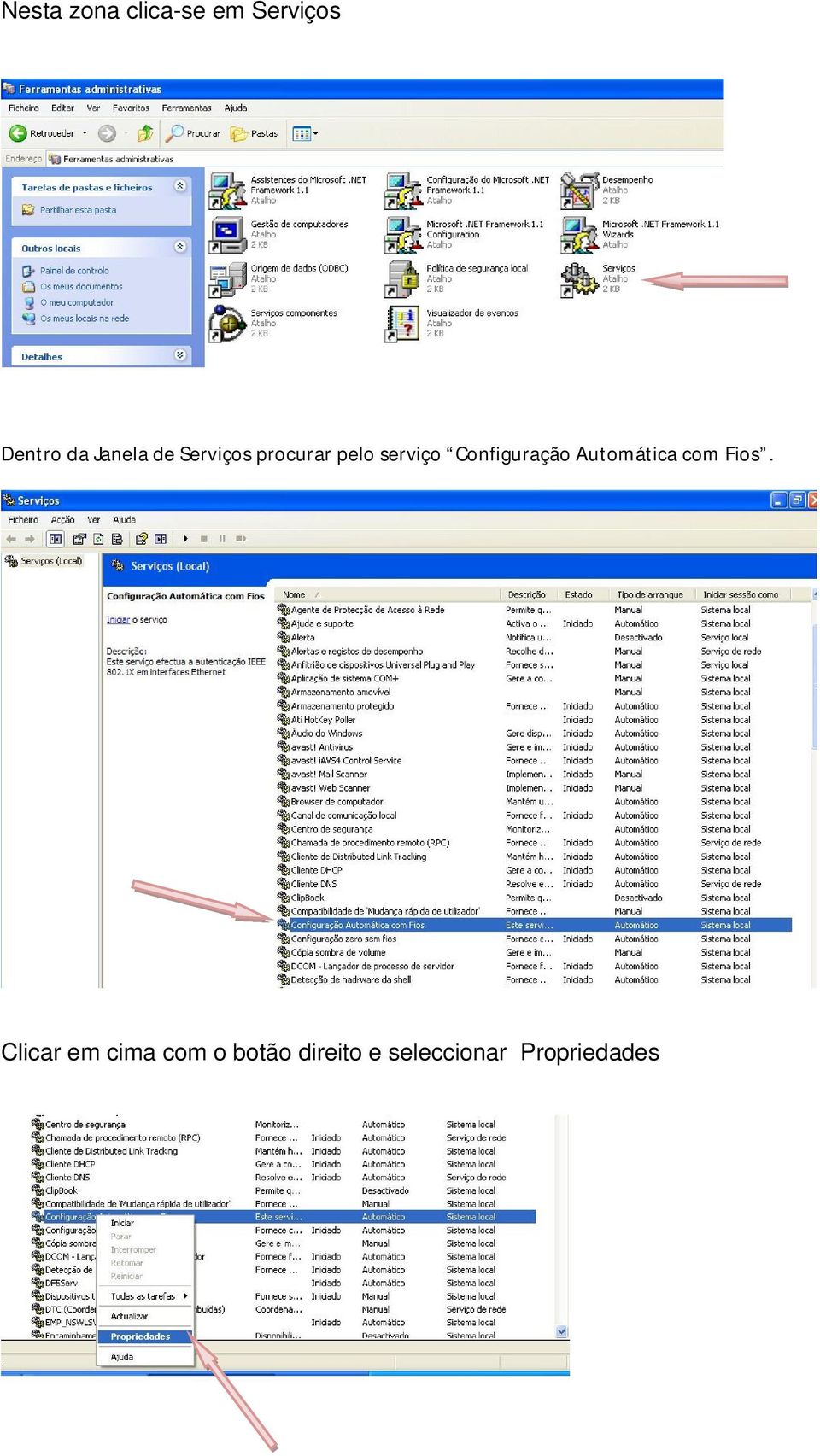 Configuração Automática com Fios.