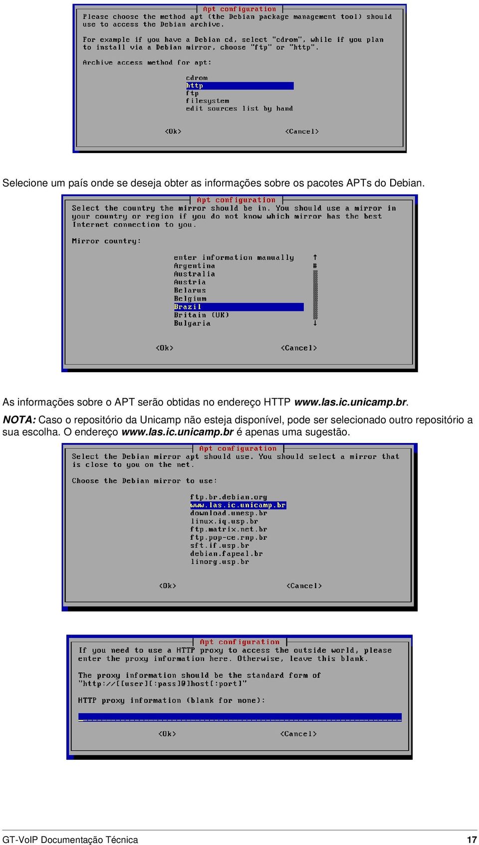 o APT serão obtidas no endereço HTTP www.las.ic.unicamp.br.