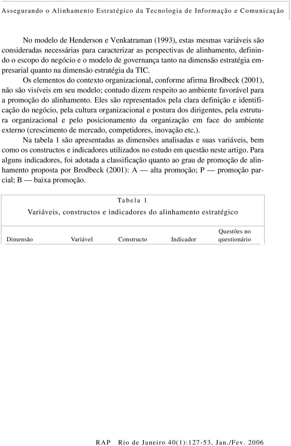 Os elementos do contexto organizacional, conforme afirma Brodbeck (2001), não são visíveis em seu modelo; contudo dizem respeito ao ambiente favorável para a promoção do alinhamento.