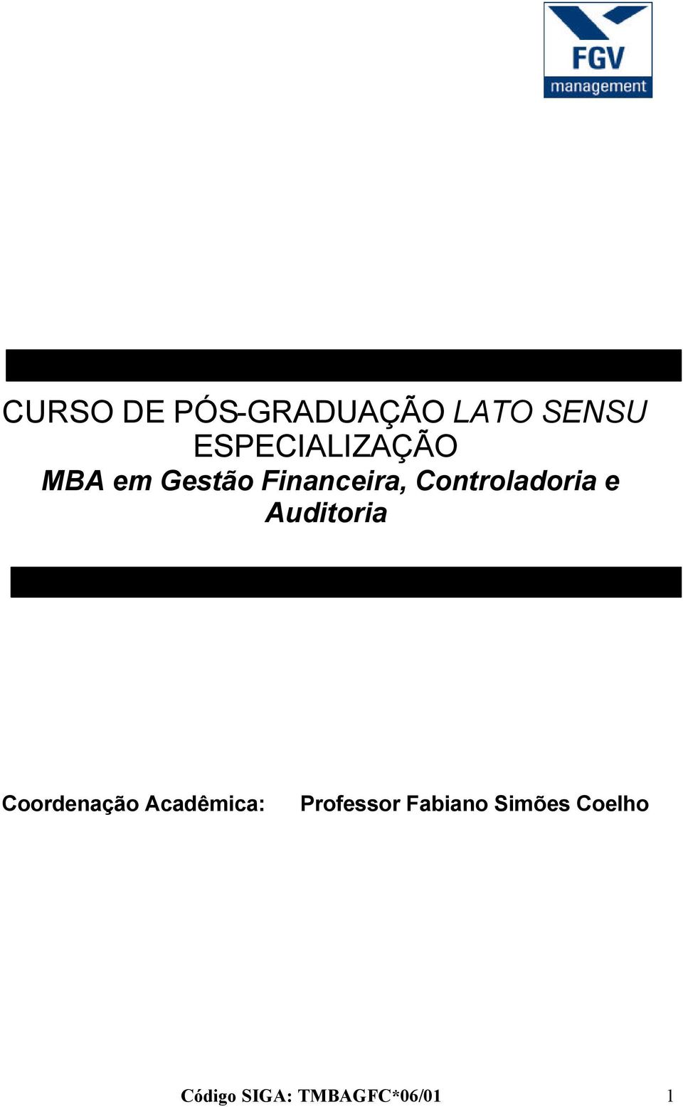 Controladoria e Auditoria Coordenação