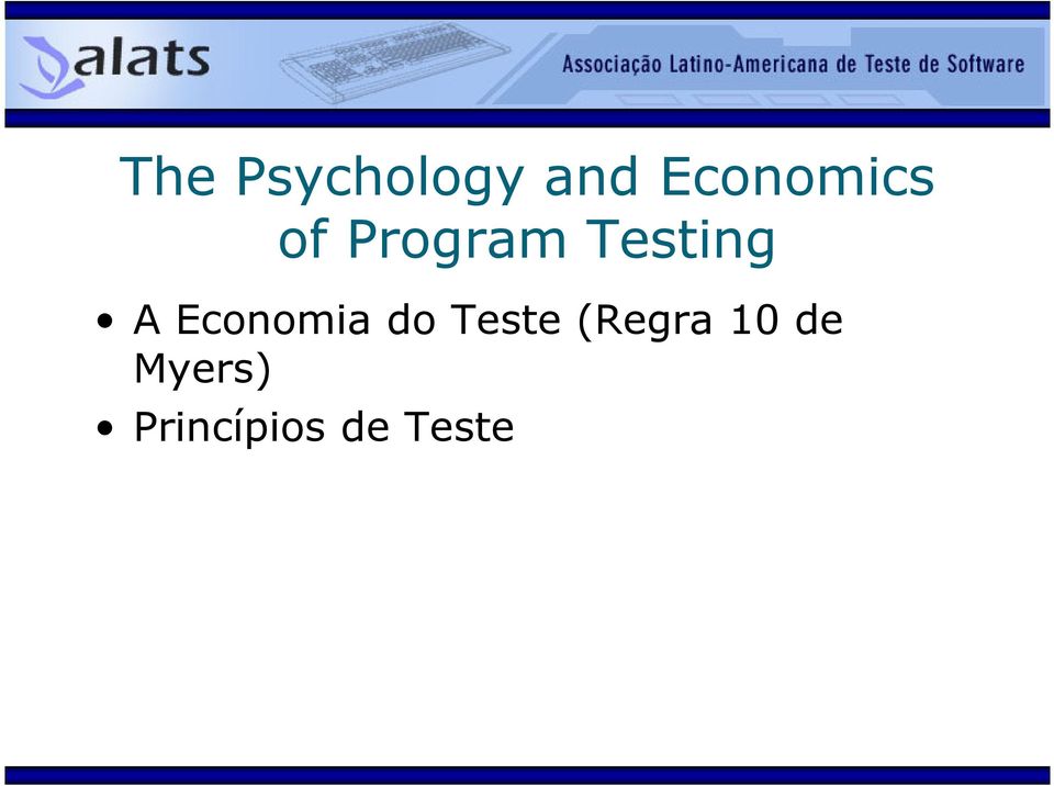 Testing A Economia do