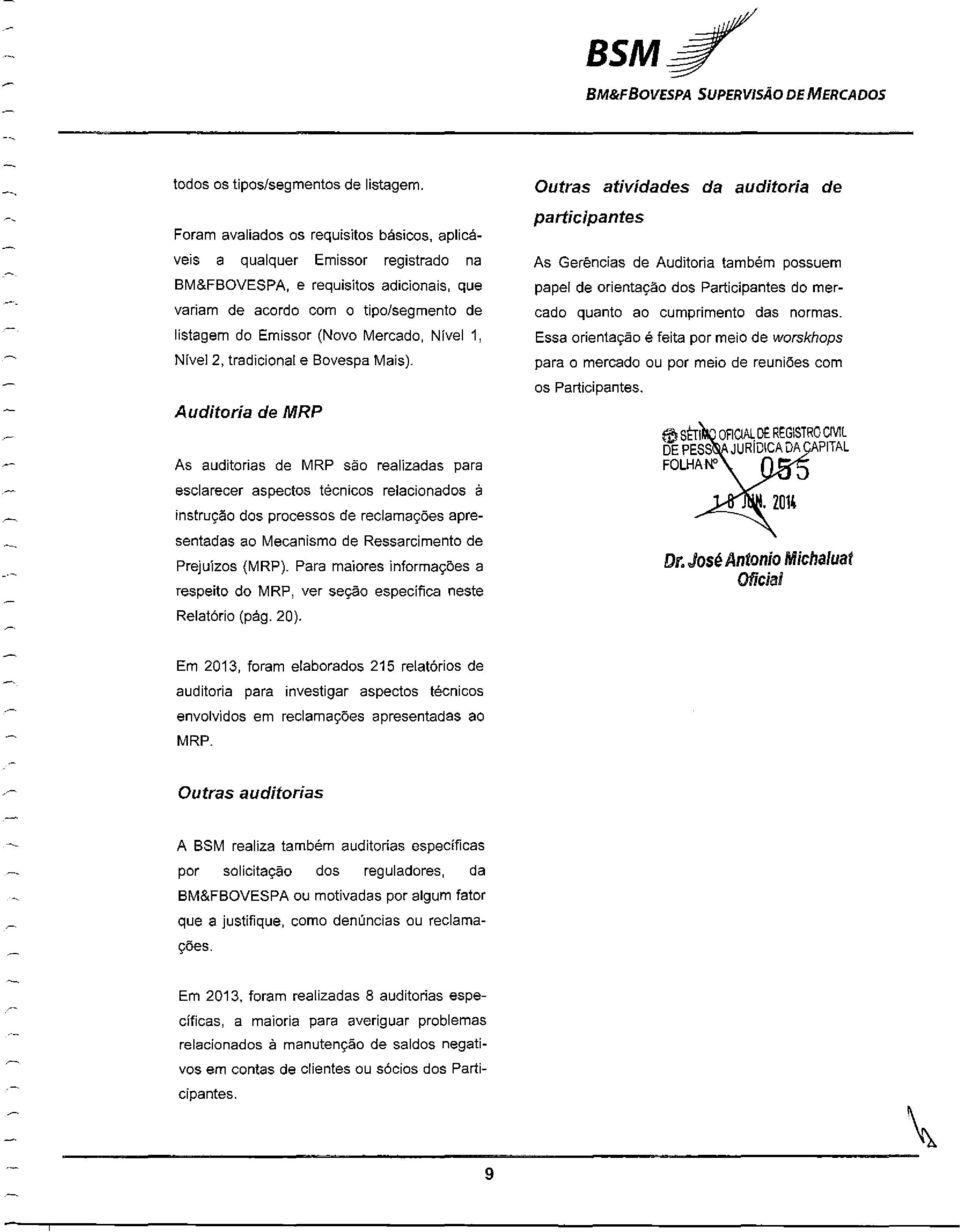 Nivel 1, Nivel2, tradicional e Bovespa Mais).