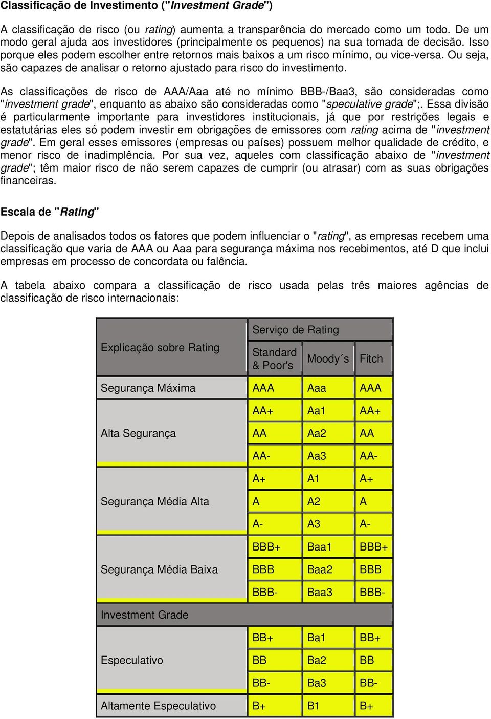 Ou seja, são capazes de analisar o retorno ajustado para risco do investimento.