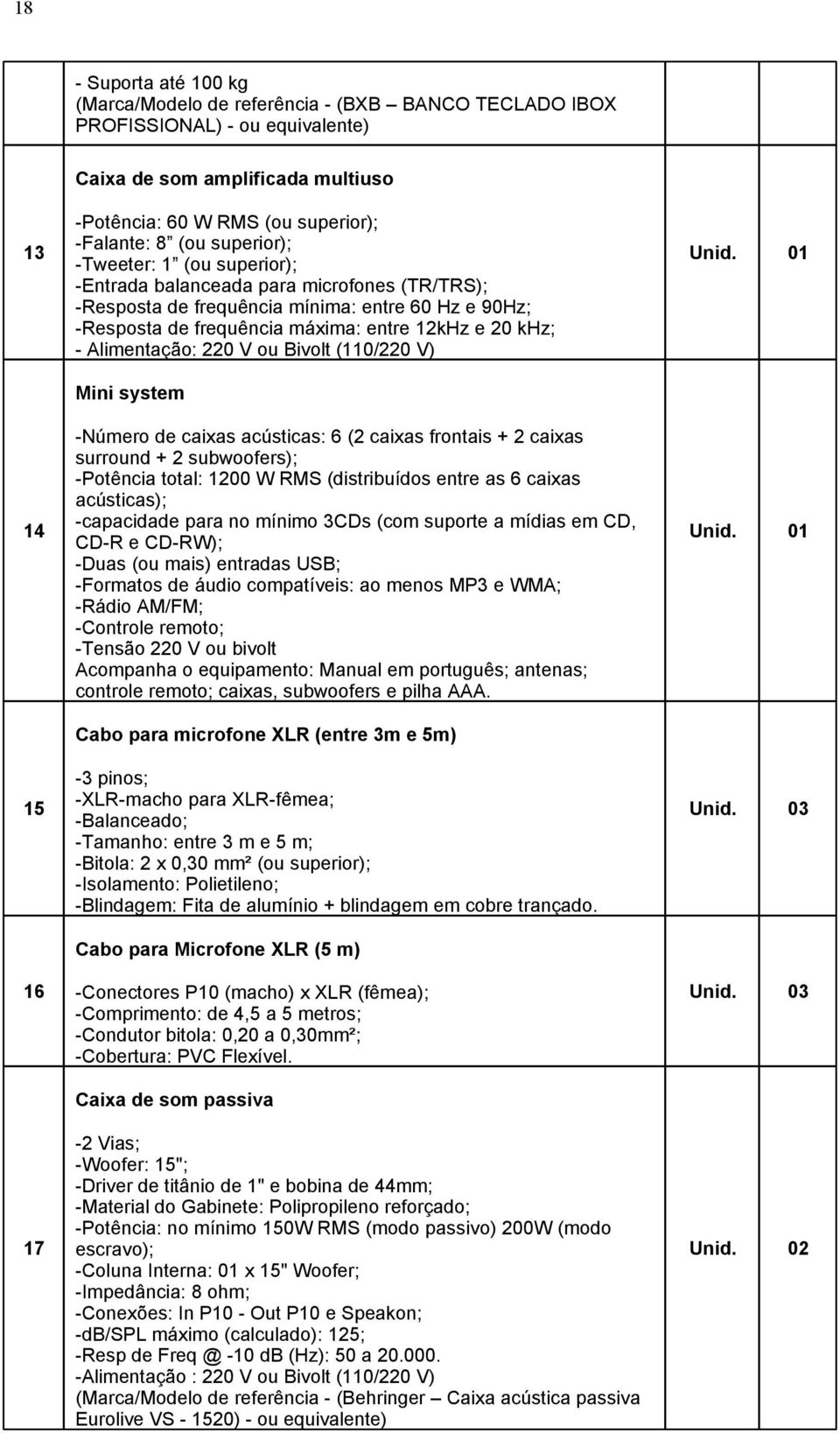 20 khz; - Alimentação: 220 V ou Bivolt (110/220 V) Mini system -Número de caixas acústicas: 6 (2 caixas frontais + 2 caixas surround + 2 subwoofers); -Potência total: 1200 W RMS (distribuídos entre