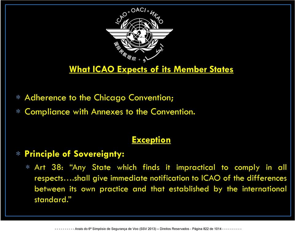 shall give immediate notification to ICAO of the differences between its own practice and that established by the
