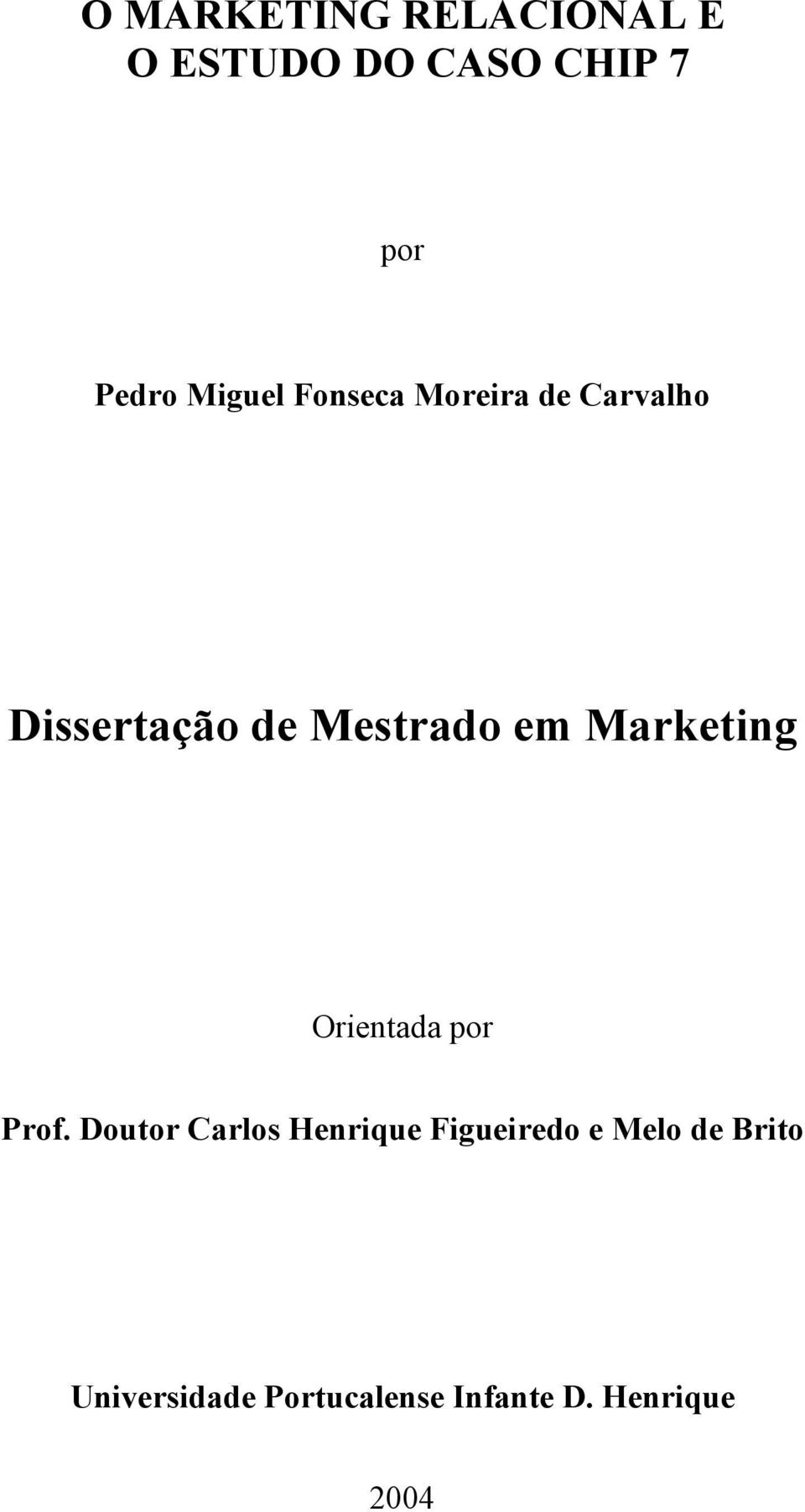 Marketing Orientada por Prof.