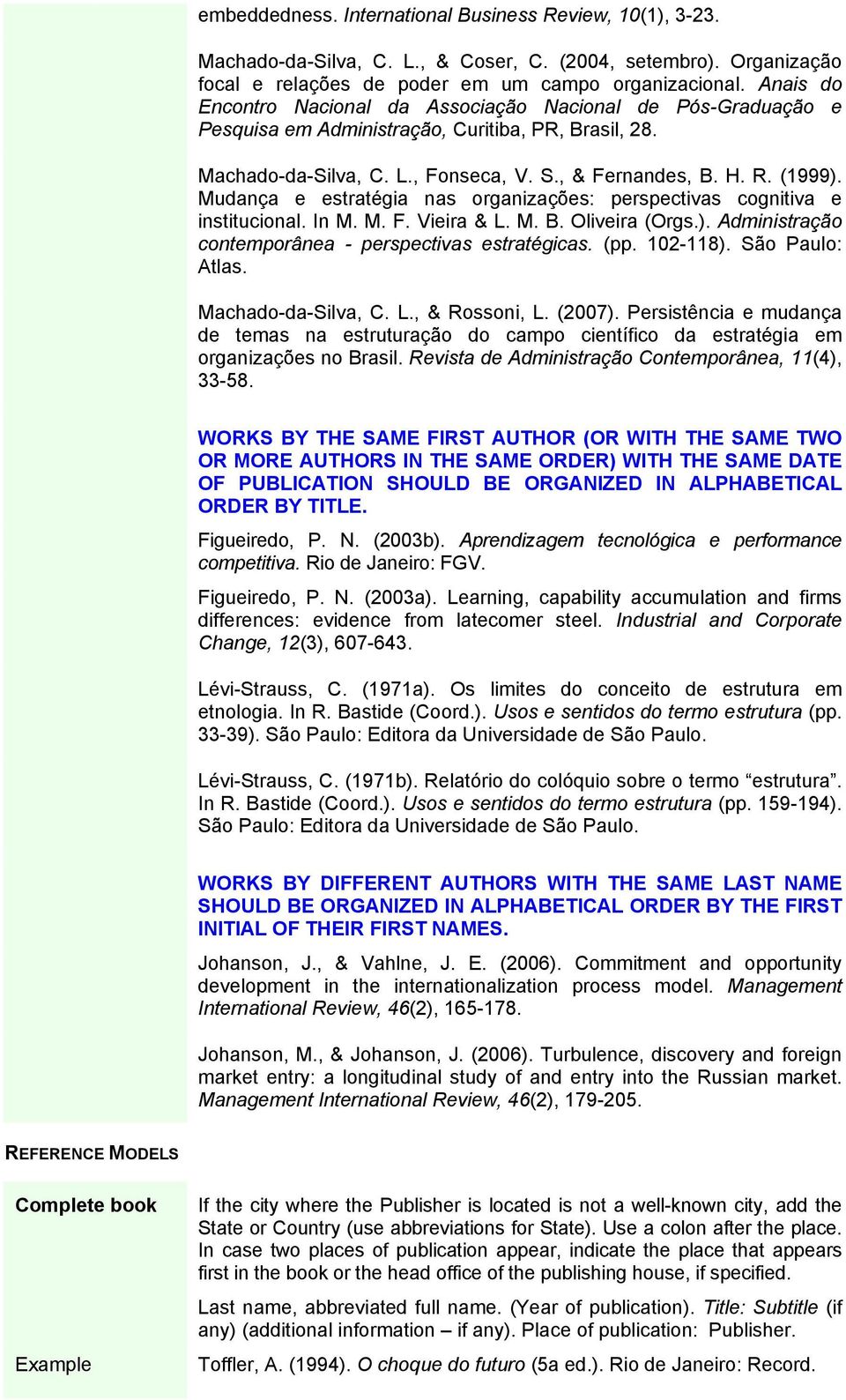 Mudança e estratégia nas organizações: perspectivas cognitiva e institucional. In M. M. F. Vieira & L. M. B. Oliveira (Orgs.). Administração contemporânea - perspectivas estratégicas. (pp. 102-118).