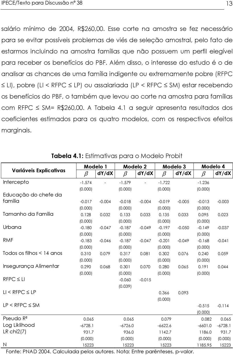 receber os benefícios do PBF.