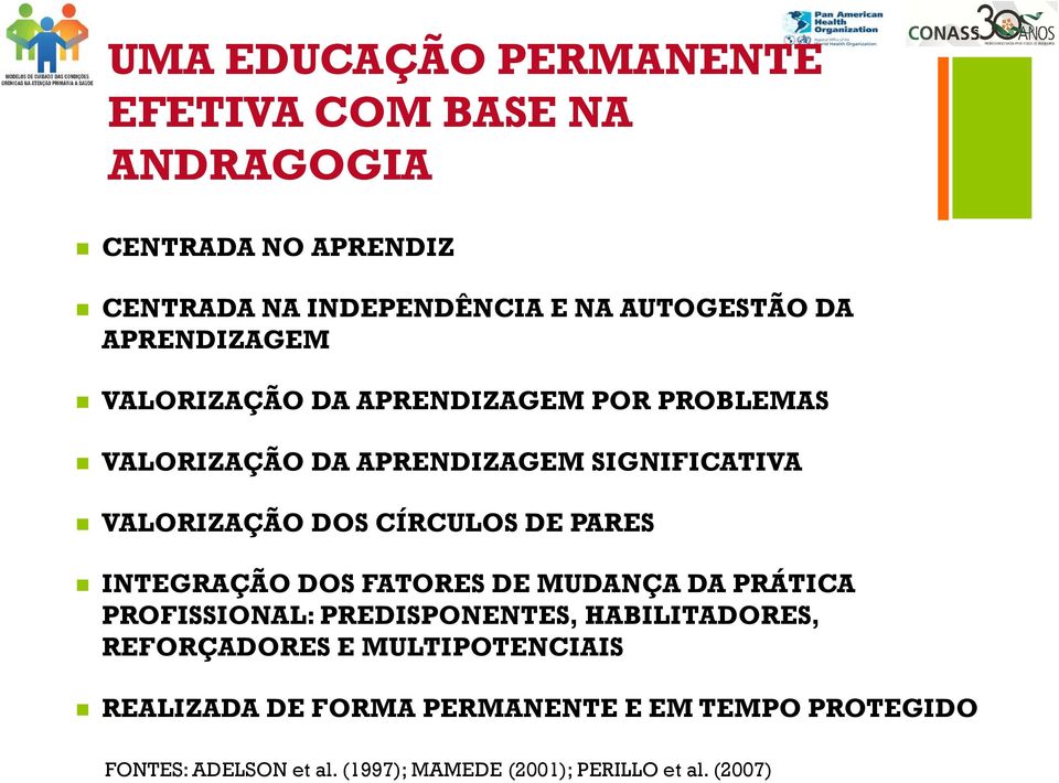 DE PARES INTEGRAÇÃO DOS FATORES DE MUDANÇA DA PRÁTICA PROFISSIONAL: PREDISPONENTES, HABILITADORES, REFORÇADORES E