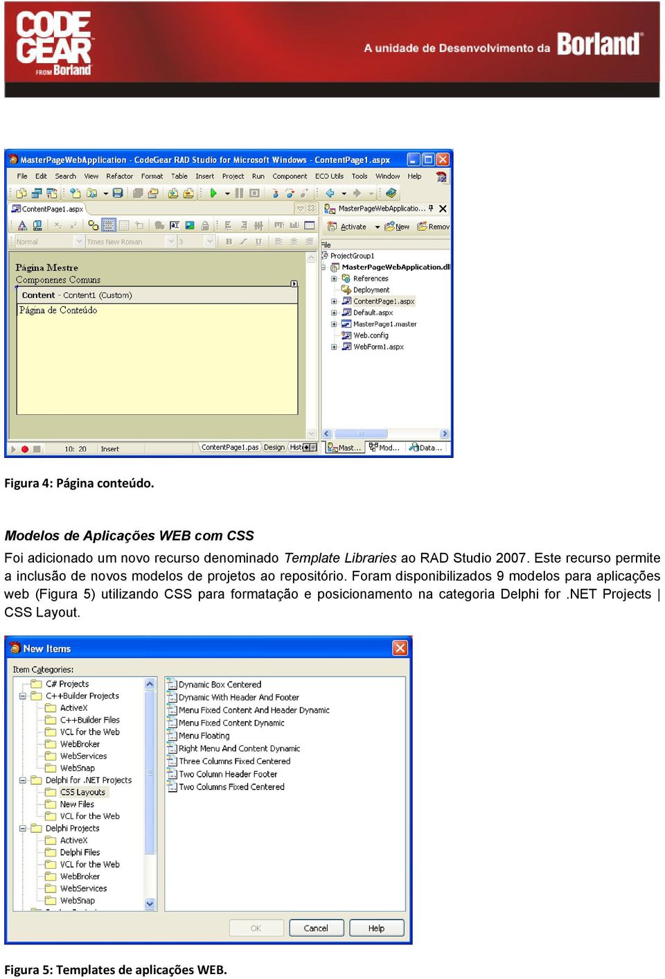 Studio 2007. Este recurso permite a inclusão de novos modelos de projetos ao repositório.