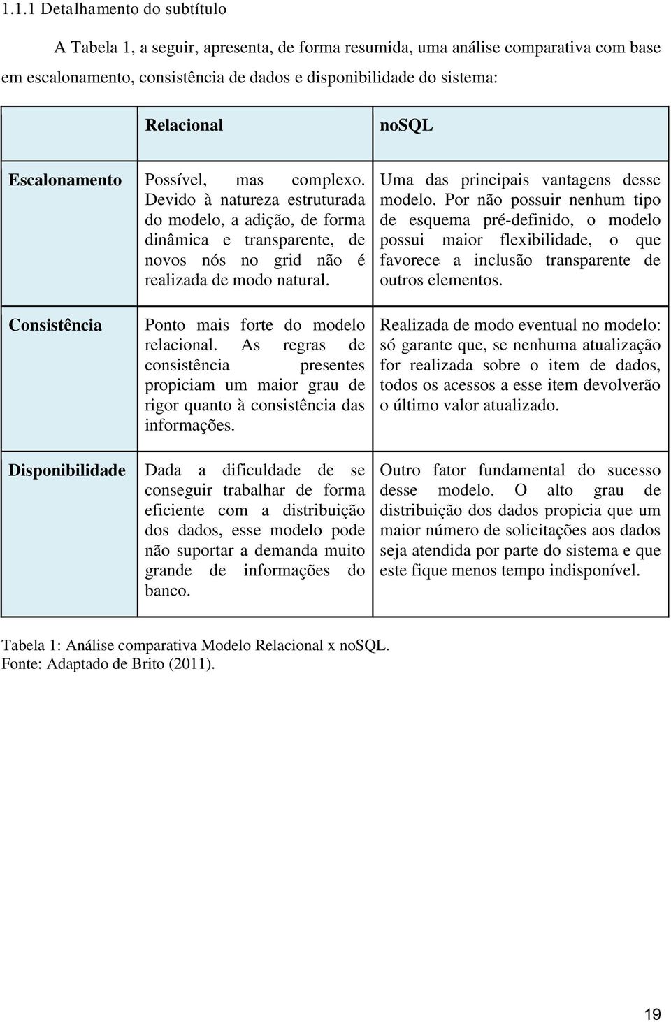 Uma das principais vantagens desse modelo. Por não possuir nenhum tipo de esquema pré-definido, o modelo possui maior flexibilidade, o que favorece a inclusão transparente de outros elementos.