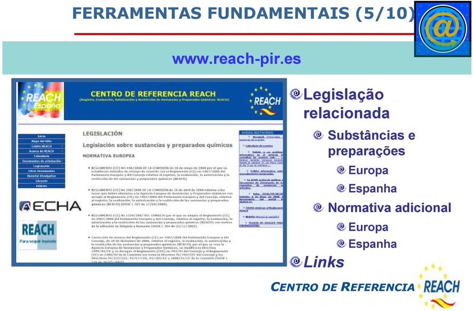 es Legislação relacionada Substâncias