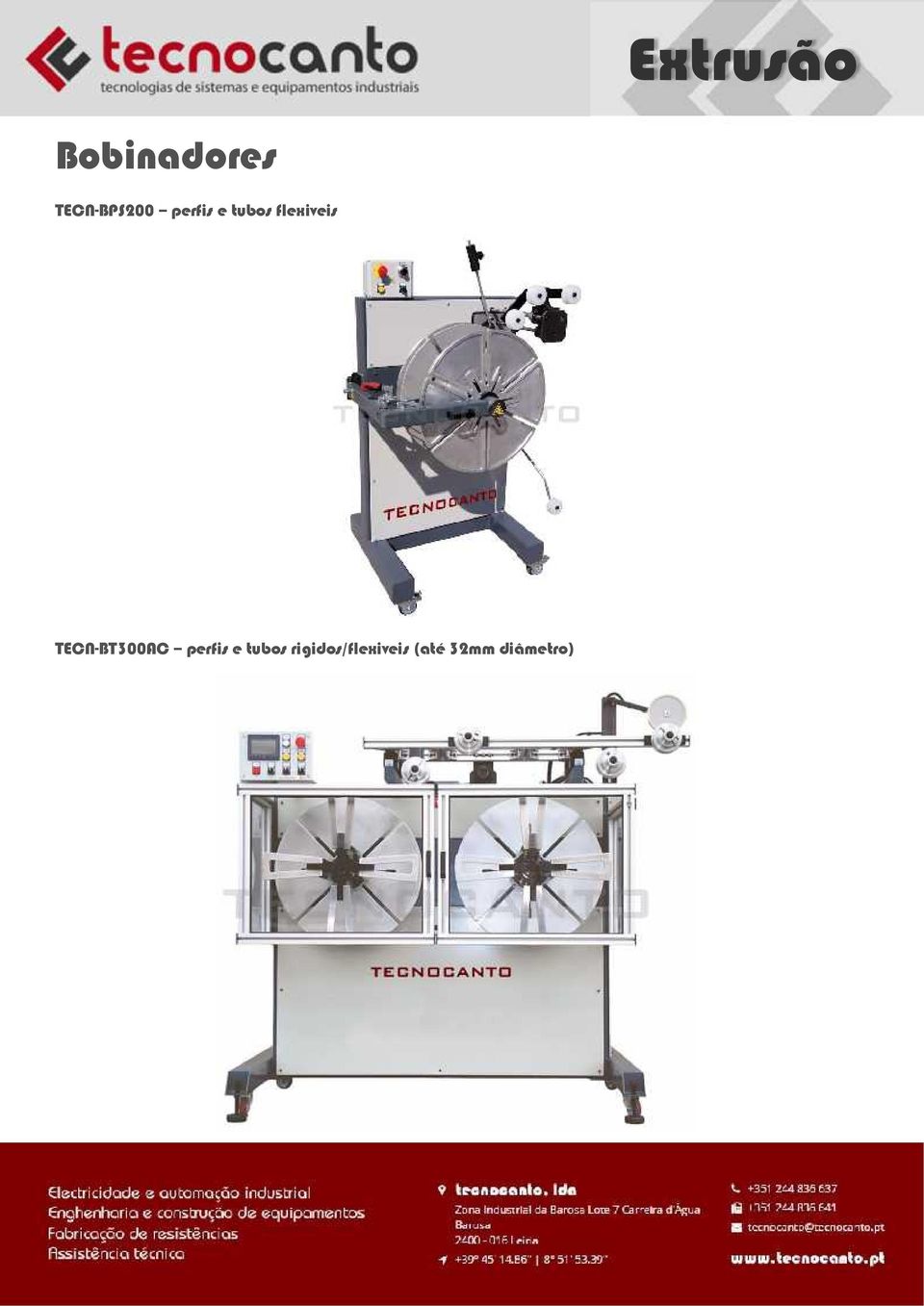 TECN-BT300AC perfis e tubos