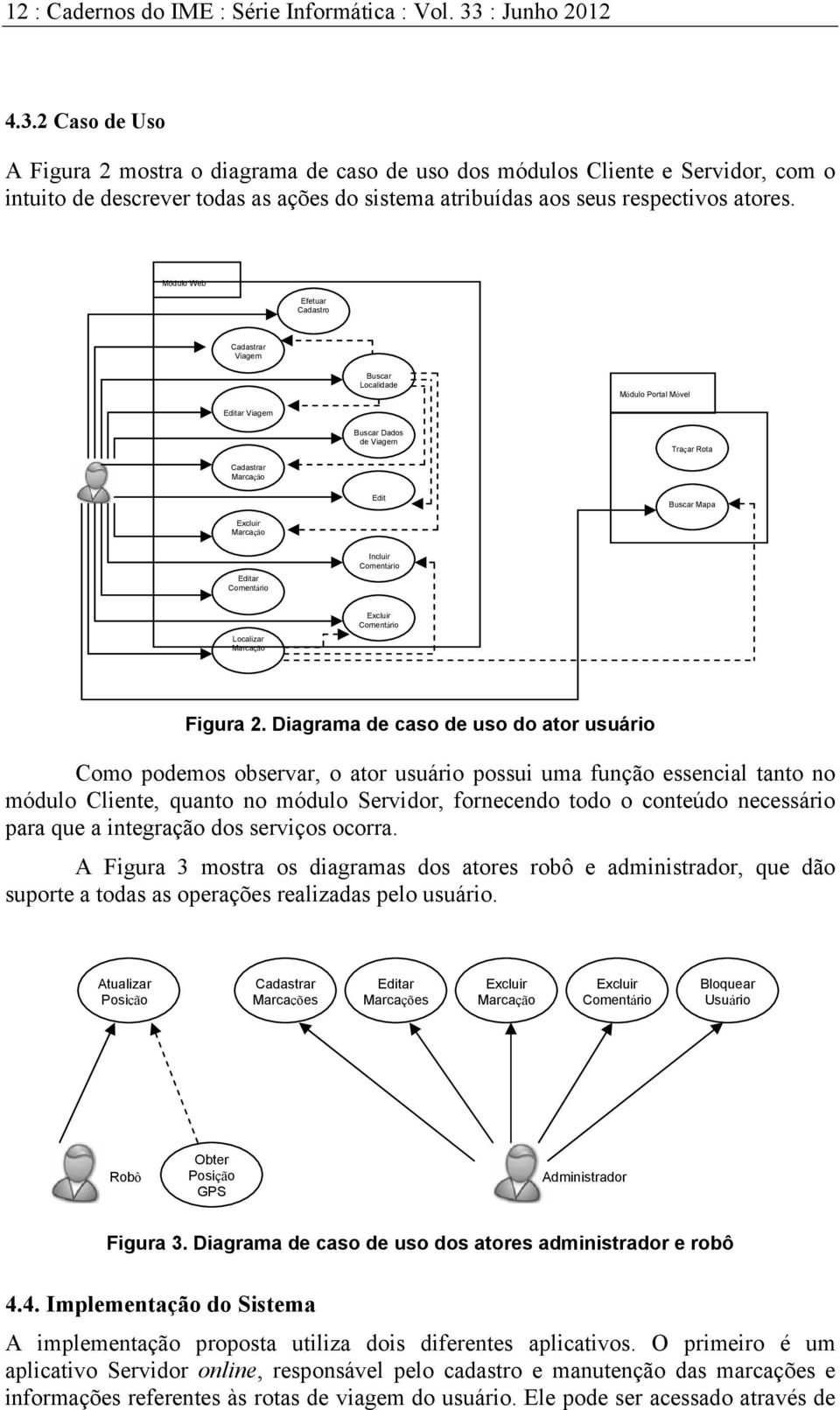 Módulo Web Efetuar Cadastro Cadastrar Viagem Buscar Localidade Módulo Portal Móvel Editar Viagem Buscar Dados de Viagem Traçar Rota Cadastrar Marcação Edit Buscar Mapa Excluir Marcação Editar