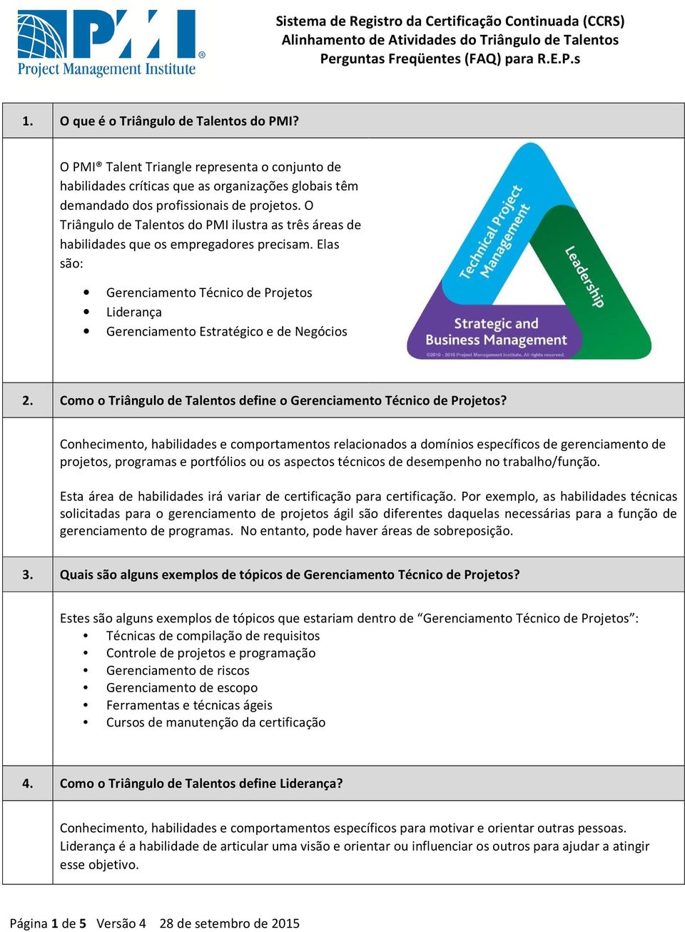 Como o Triângulo de Talentos define o Gerenciamento Técnico de Projetos?