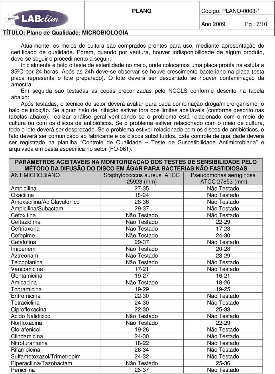 estufa a 35ºC por 24 horas, Após as 24h deve-se observar se houve crescimento bacteriano na placa (esta placa representa o lote preparado).