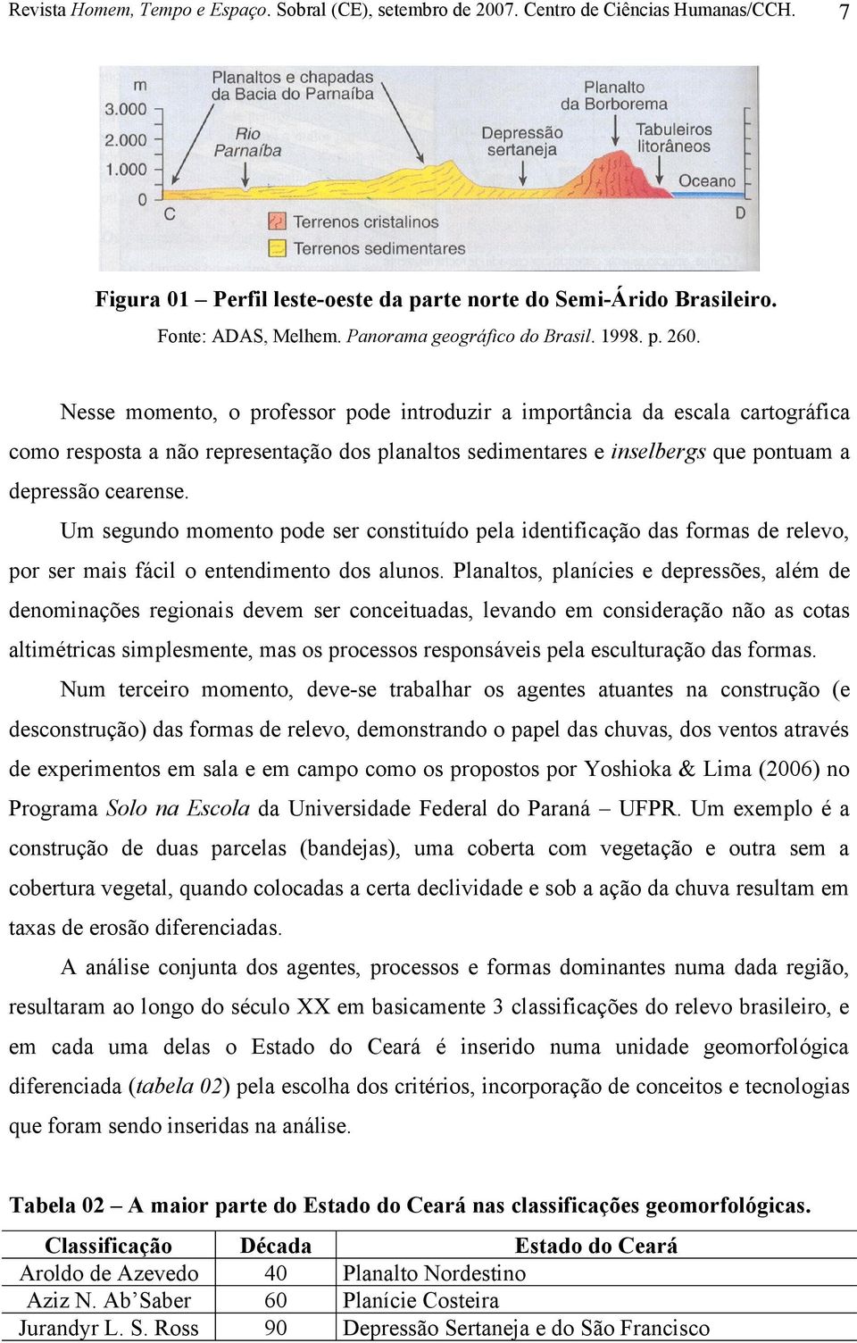 Um segundo momento pode ser constituído pela identificação das formas de relevo, por ser mais fácil o entendimento dos alunos.