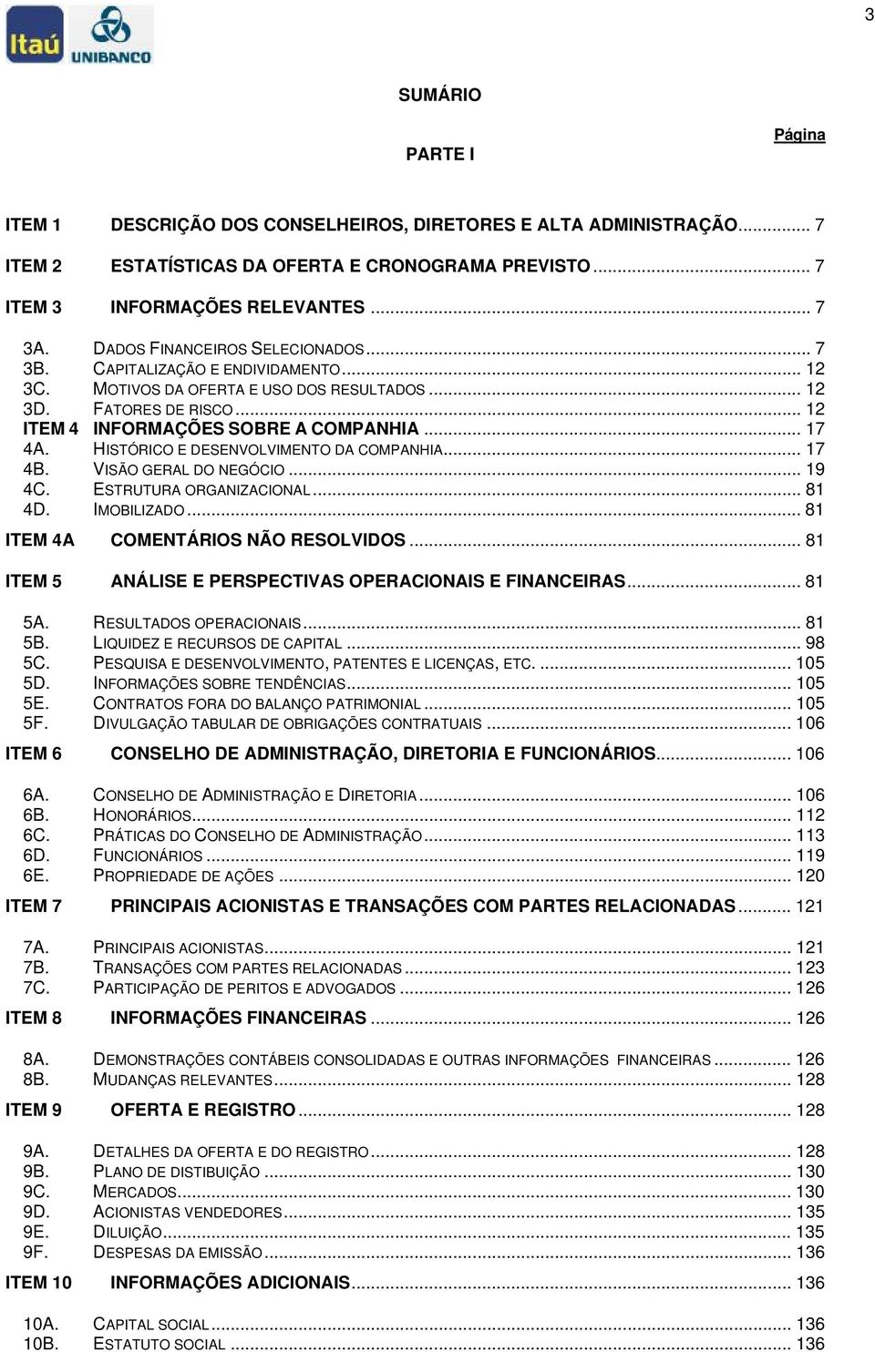 HISTÓRICO E DESENVOLVIMENTO DA COMPANHIA... 17 4B. VISÃO GERAL DO NEGÓCIO... 19 4C. ESTRUTURA ORGANIZACIONAL... 81 4D. IMOBILIZADO... 81 ITEM 4A COMENTÁRIOS NÃO RESOLVIDOS.