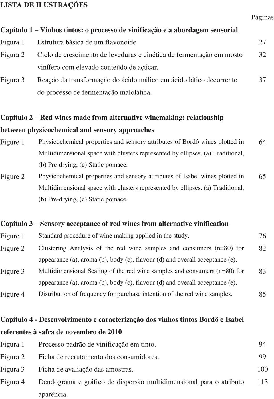 37 Capítulo Red wines made from alternative winemaking: relationship between physicochemical and sensory approaches Figure Physicochemical properties and sensory attributes of Bordô wines plotted in