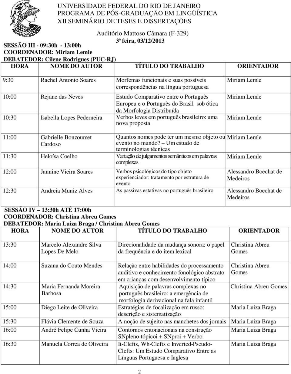 brasileiro: uma nova proposta 11:00 Gabrielle Bonzoumet Cardoso Quantos nomes pode ter um mesmo objeto ou evento no mundo?