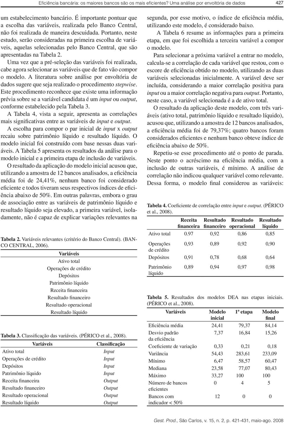 Portato, este estudo, serão cosideradas a prieira escolha de variáveis, aquelas selecioadas pelo Baco Cetral, que são apresetadas a Tabela 2.