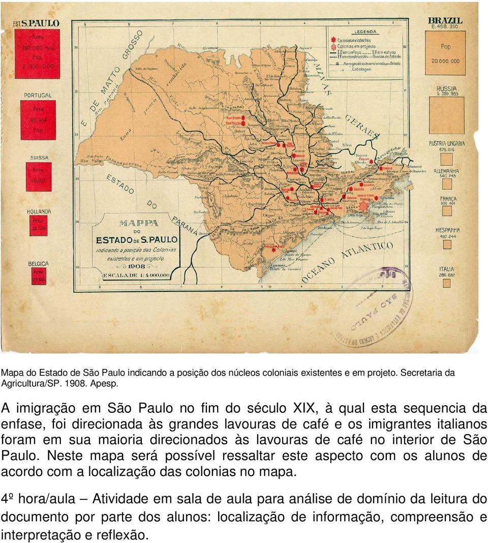 maioria direcionados às lavouras de café no interior de São Paulo.