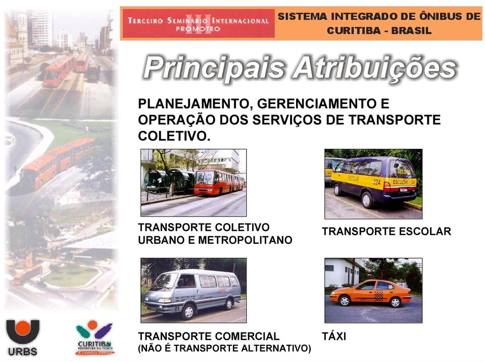 TRANSPORTE COLETIVO URBANO E METROPOLITANO