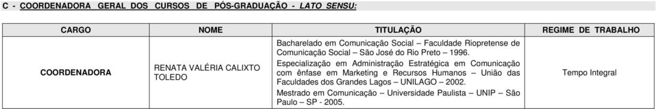 Especialização em Administração Estratégica em Comunicação com ênfase em Marketing e Recursos Humanos União