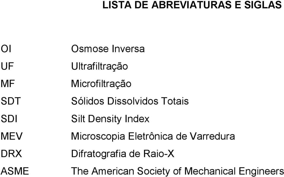 Totais Silt Density Index Microscopia Eletrônica de Varredura