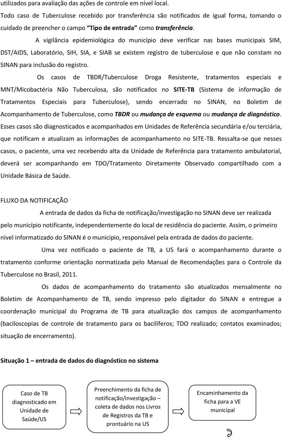 A vigilância epidemiológica do município deve verificar nas bases municipais SIM, DST/AIDS, Laboratório, SIH, SIA, e SIAB se existem registro de tuberculose e que não constam no SINAN para inclusão