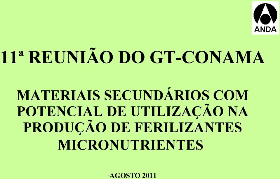 POTENCIAL DE UTILIZAÇÃO NA